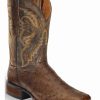 Boot * | Dan Post Men'S Alamosa Exotic Ostrich Cowboy Certified Boots Chocolate