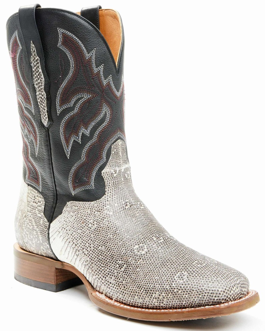 Boot * | Dan Post El Dorado Men'S Natural Ring Tail Lizard Exotic Western Boots Broad Square Toe