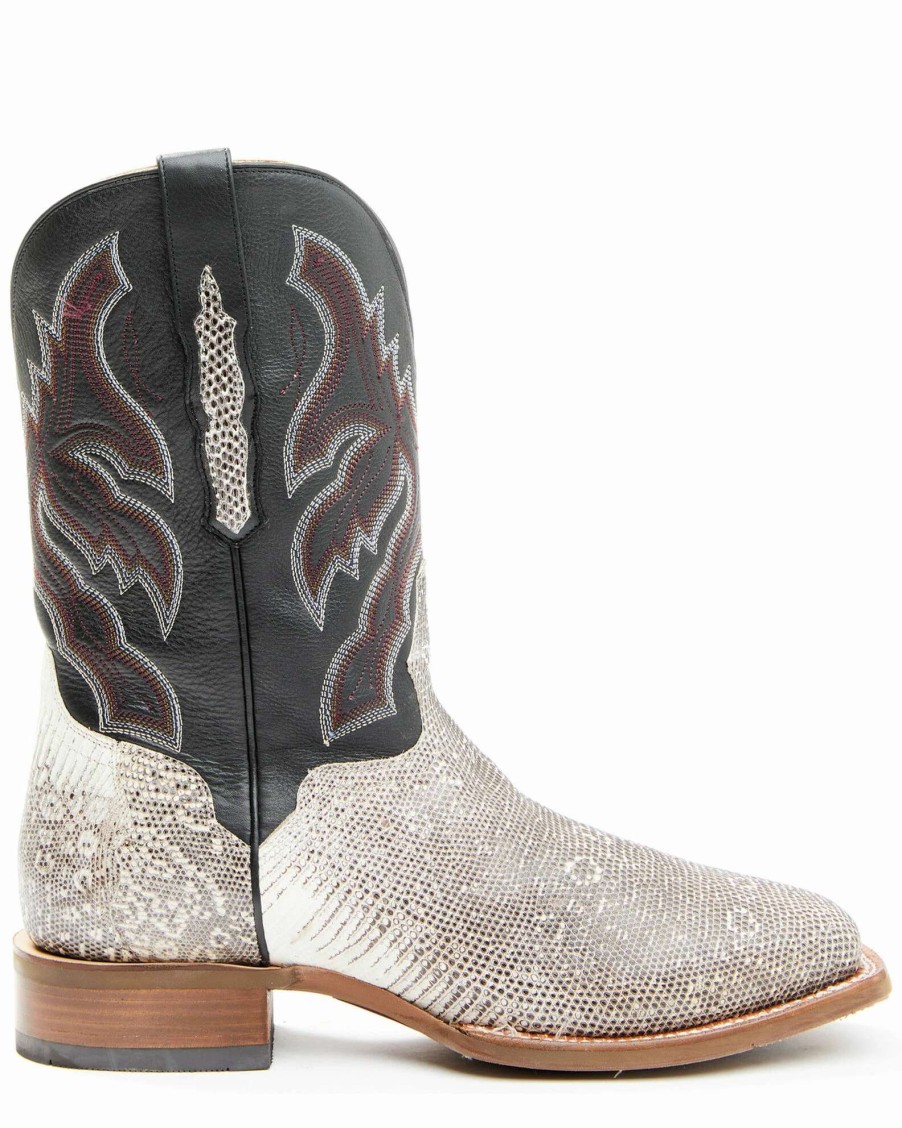 Boot * | Dan Post El Dorado Men'S Natural Ring Tail Lizard Exotic Western Boots Broad Square Toe