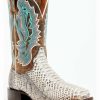 Boot * | Dan Post Men'S Natural Back Cut Python Exotic Western Boots Broad Square Toe