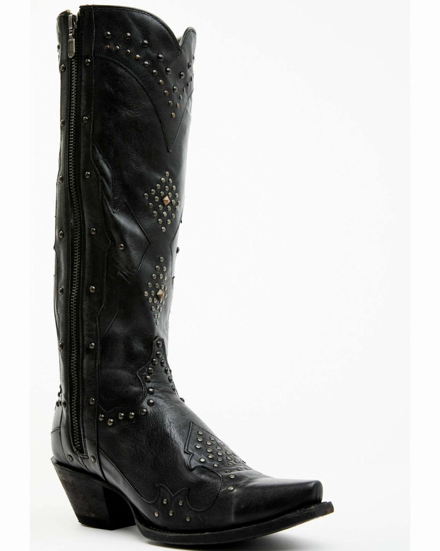 Boot * | Dan Post Women'S Daredevil Studded Tall Western Boots Snip Toe