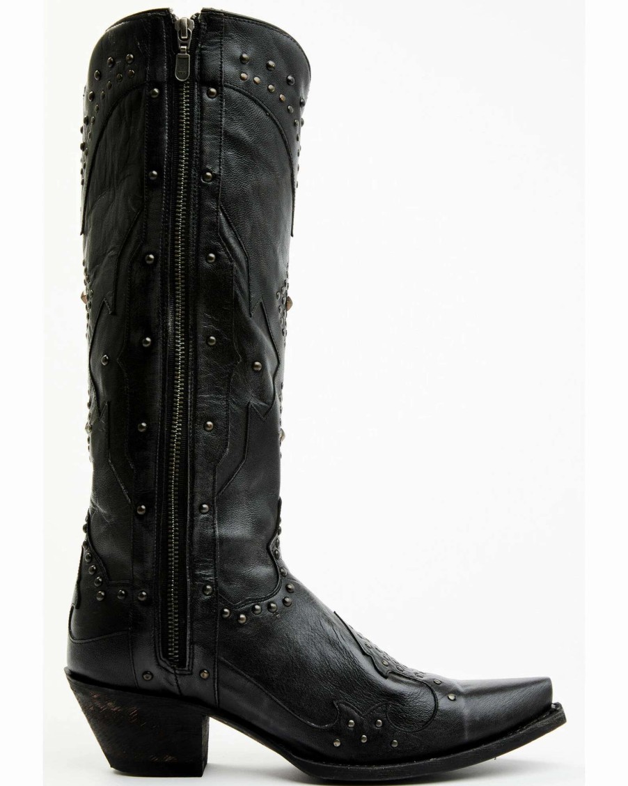 Boot * | Dan Post Women'S Daredevil Studded Tall Western Boots Snip Toe