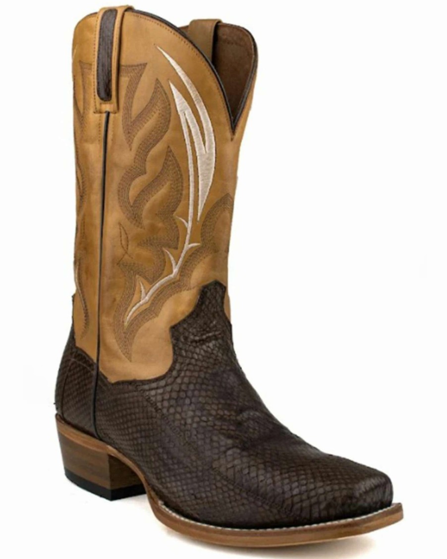 Boot * | Dan Post Men'S Exotic Snake Skin Western Boots Square Toe