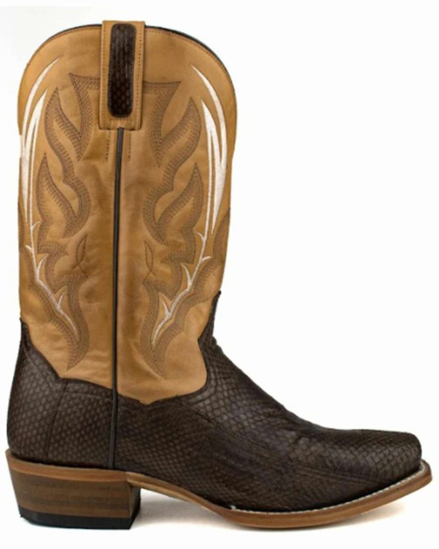 Boot * | Dan Post Men'S Exotic Snake Skin Western Boots Square Toe