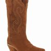 Boot * | Dan Post Women'S Suede Western Boots Snip Toe Cognac