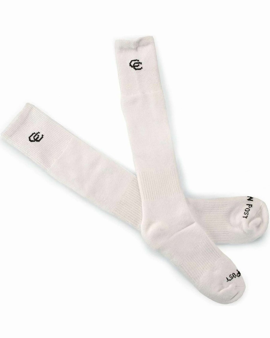 Sock * | Dan Post Cowboy Certified 2-Pack Over-The-Calf Socks For Men'S White