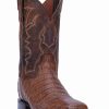 Boot * | Dan Post Men'S Kingsly Chocolate Caiman Western Boots Wide Square Toe