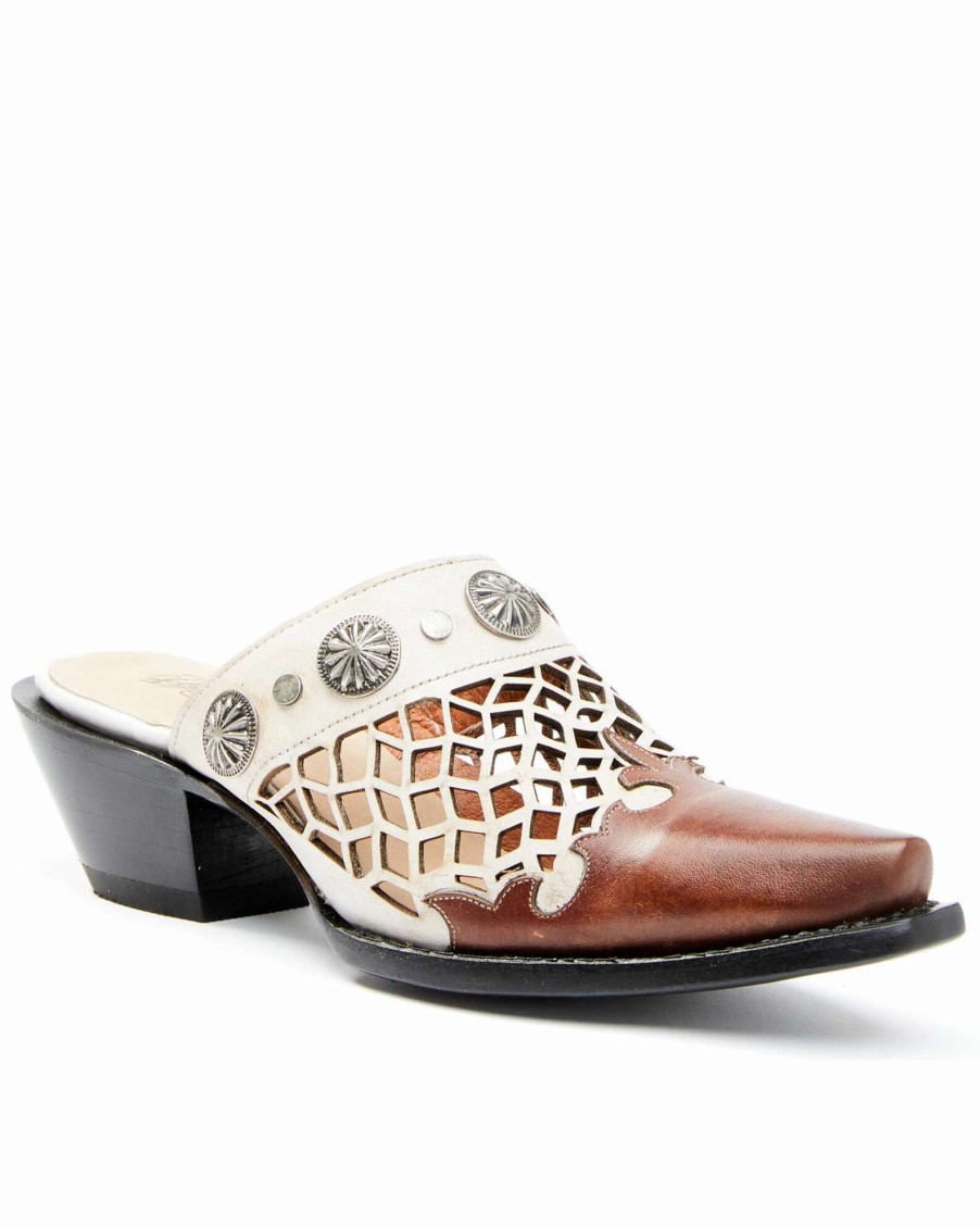 Shoe * | Dan Post Women'S Concho Mules Snip Toe Brown