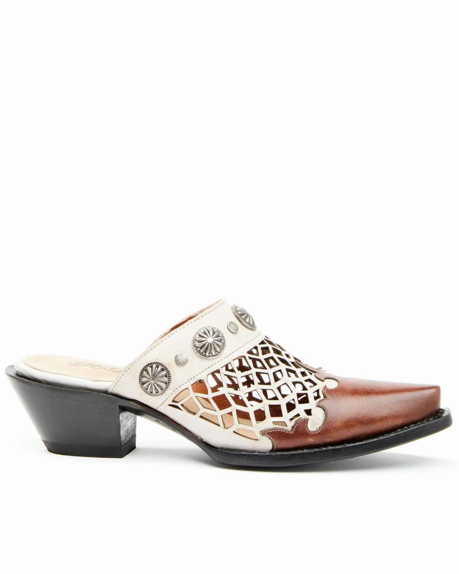 Shoe * | Dan Post Women'S Concho Mules Snip Toe Brown