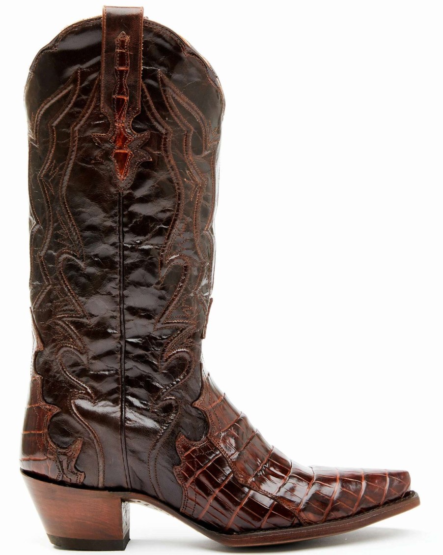 Boot * | Dan Post Women'S Exotic Crocodile Leather Western Boots Snip Toe