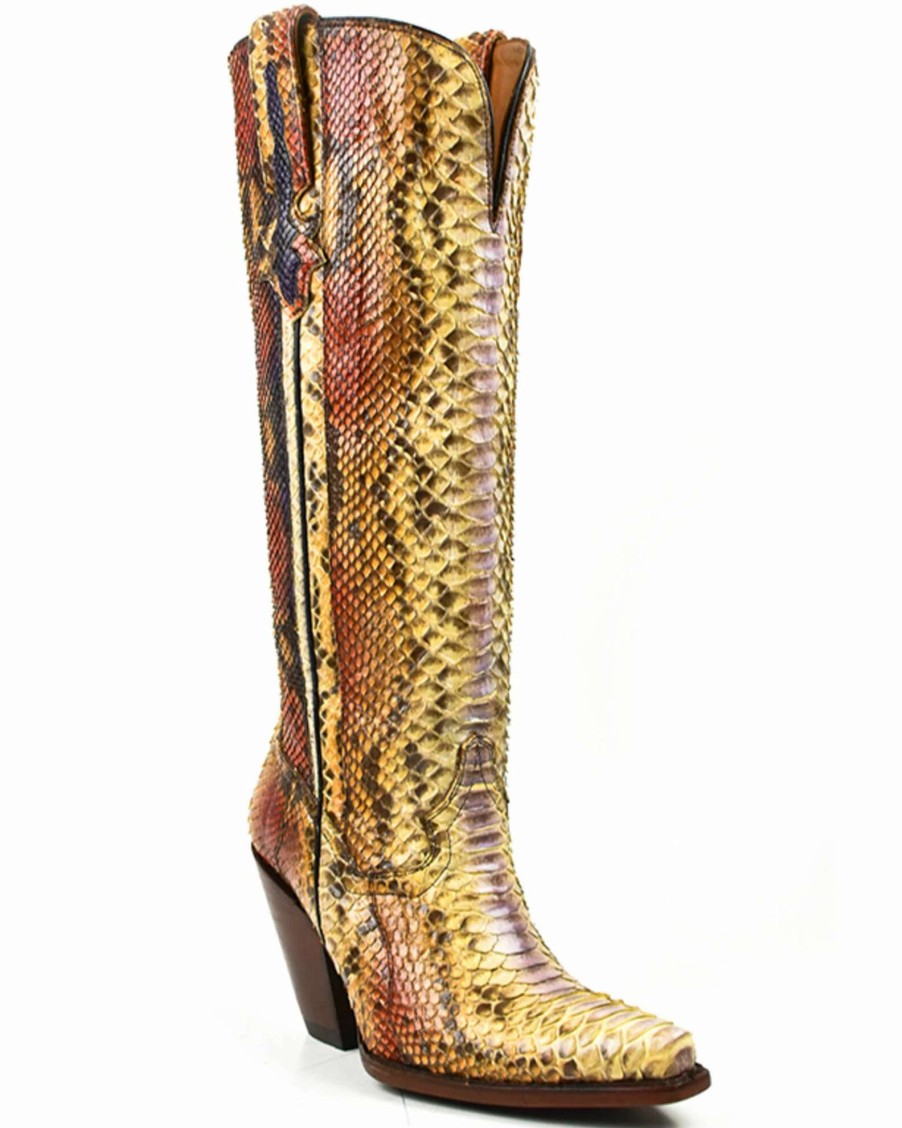 Boot * | Dan Post Women'S Lyla Python Exotic Western Boot Snip Toe