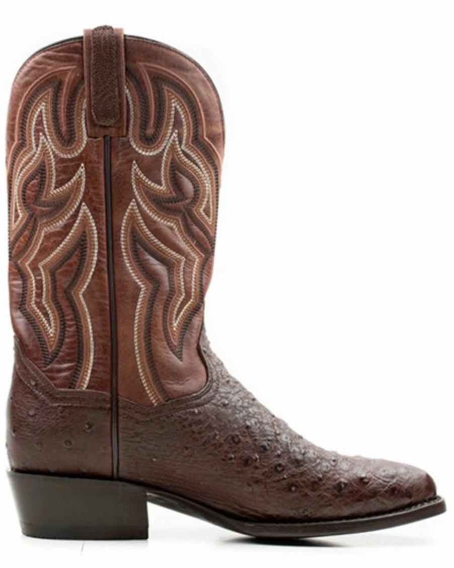 Boot * | Dan Post Men'S 12 Hand Ostrich Quill Exotic Western Boots