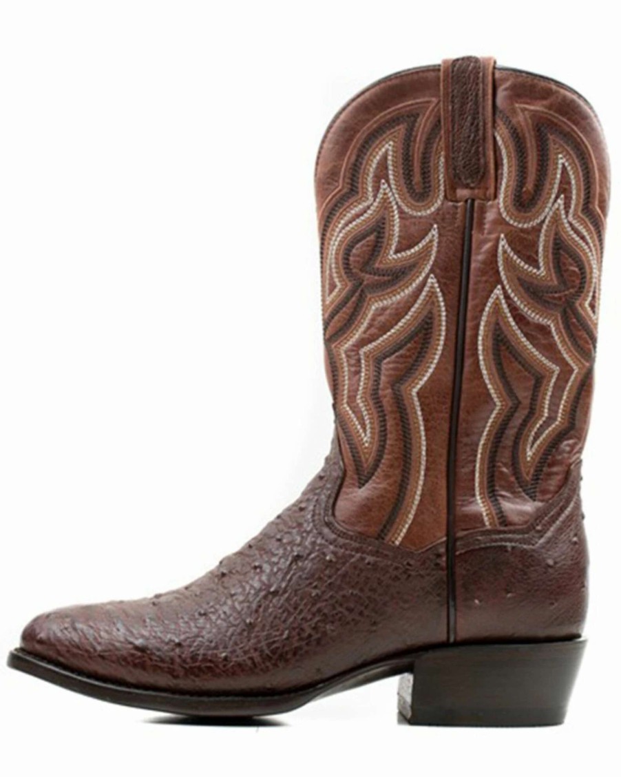 Boot * | Dan Post Men'S 12 Hand Ostrich Quill Exotic Western Boots