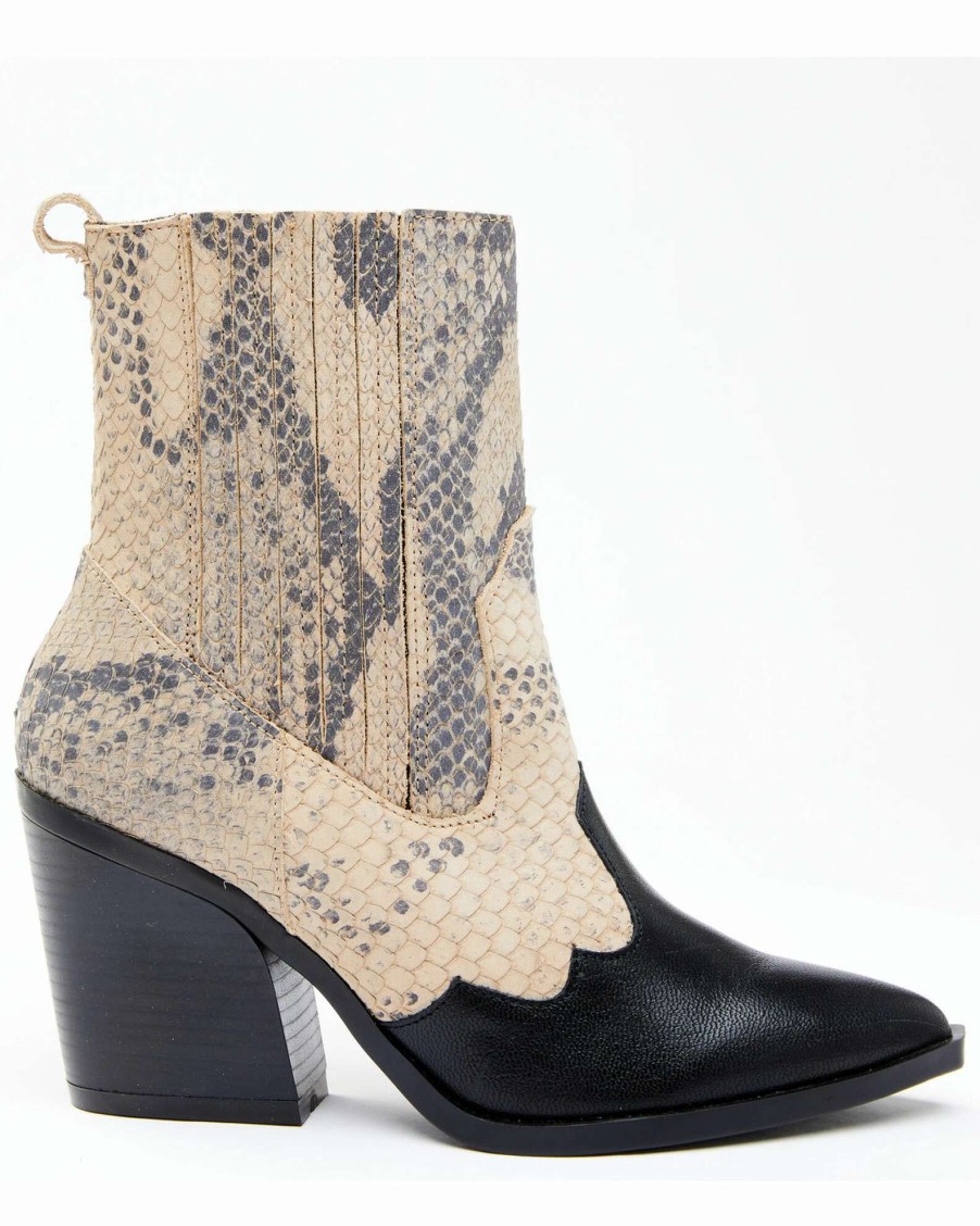 Boot * | Dan Post Women'S Snake Print Fashion Booties Snip Toe