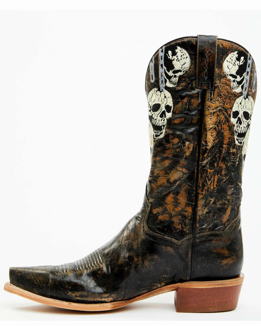 Boot * | Dan Post Men'S 13 Skull Face Tall Western Boot Snip Toe