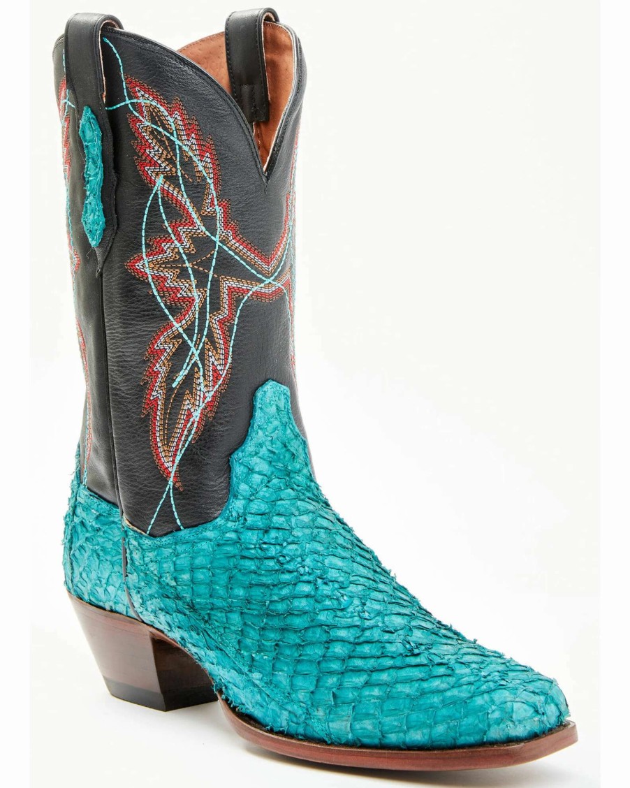 Boot * | Dan Post Women'S Exotic Seabass Skin Western Boots Wide Square Toe