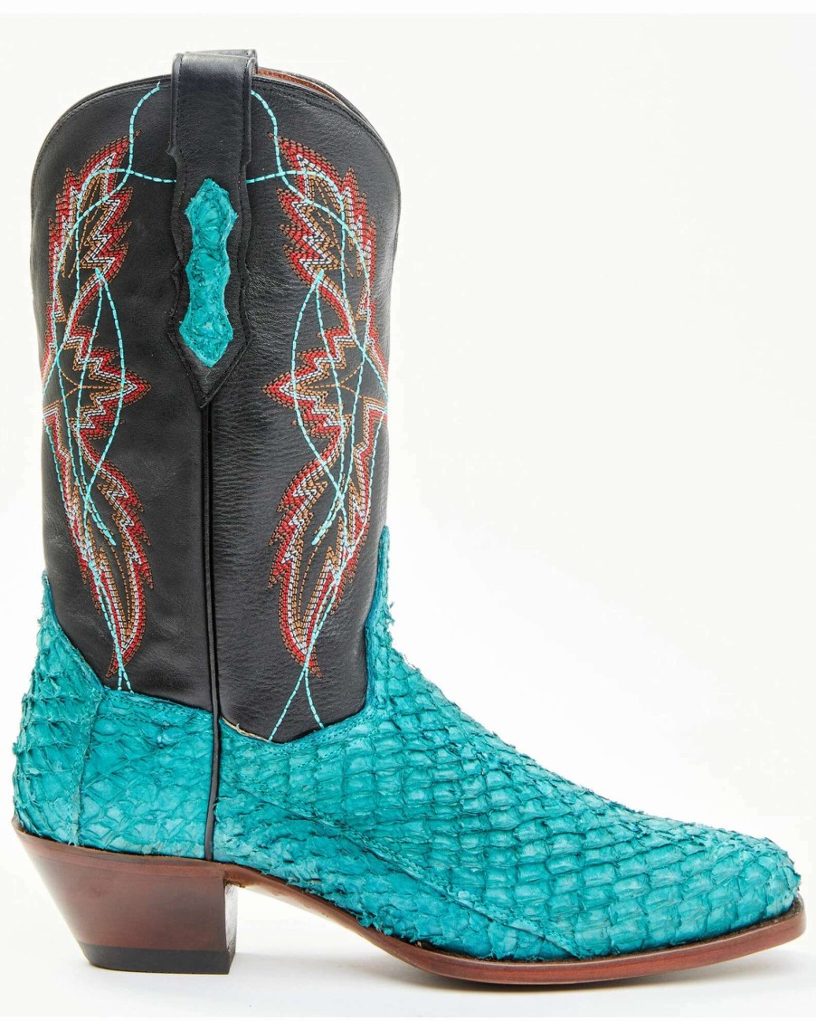 Boot * | Dan Post Women'S Exotic Seabass Skin Western Boots Wide Square Toe