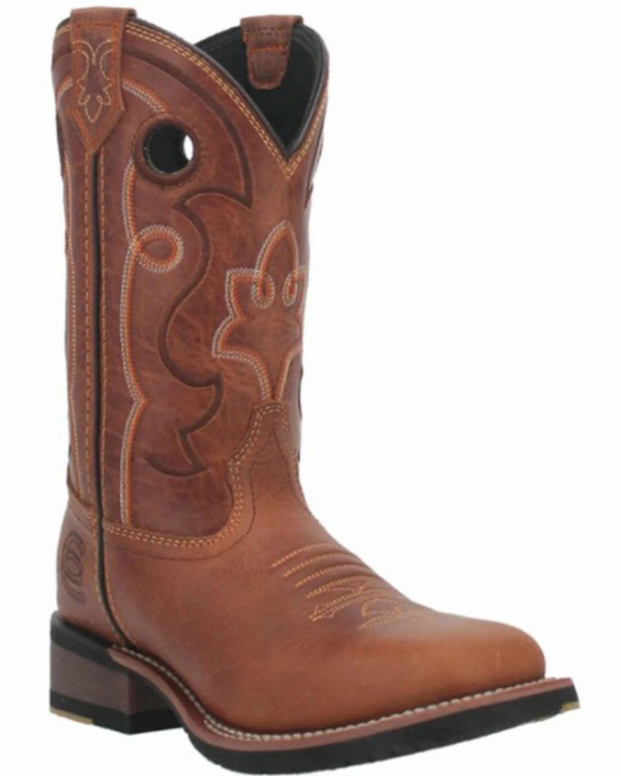 Boot * | Dan Post Women'S Jesse Performance Leather Western Boot Wide Square Toe Brown