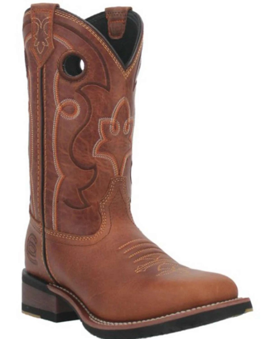 Boot * | Dan Post Women'S Jesse Performance Leather Western Boot Wide Square Toe Brown