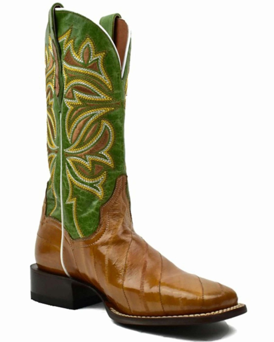 Boot * | Dan Post Women'S Exotic Eel Skin Western Boot Broad Square