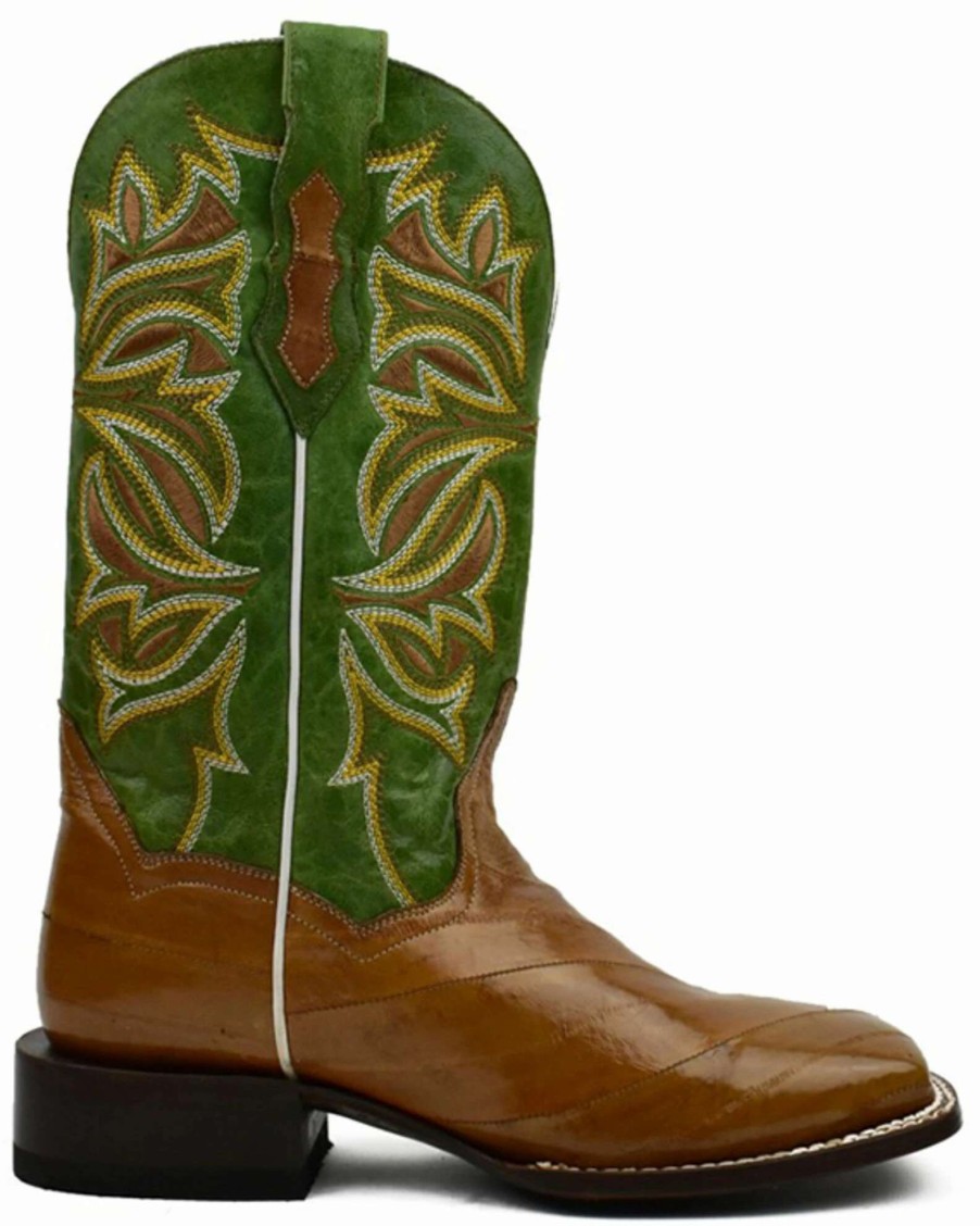 Boot * | Dan Post Women'S Exotic Eel Skin Western Boot Broad Square