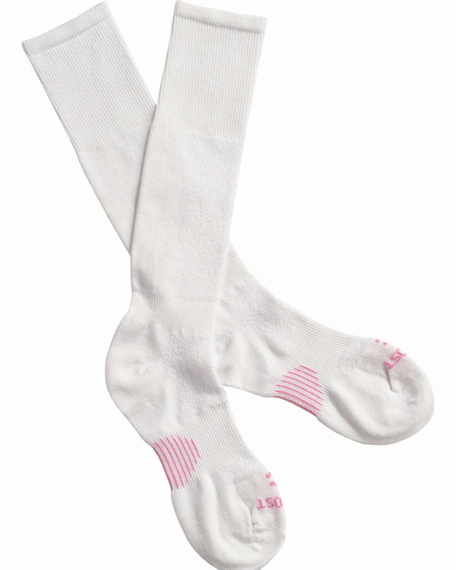 Sock * | Dan Post Women'S Cowgirl Certified Sleek Thin Socks White