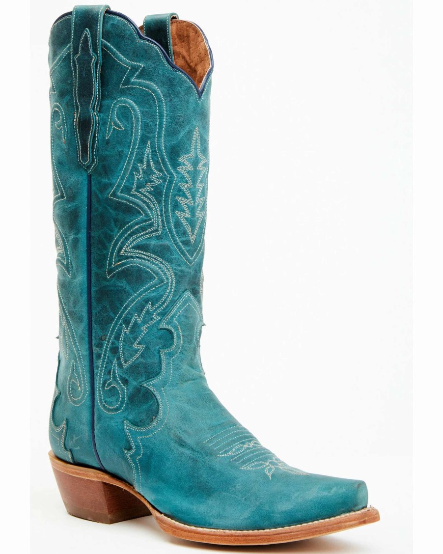 Boot * | Dan Post Women'S Queen Embroidered Tall Western Boots Snip Toe