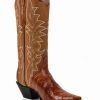 Boot * | Dan Post Women'S Eel Peanut Exotic Western Boot Snip Toe