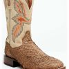 Boot * | Dan Post Men'S Exotic Sea Bass Skin Western Boots Broad Square Toe