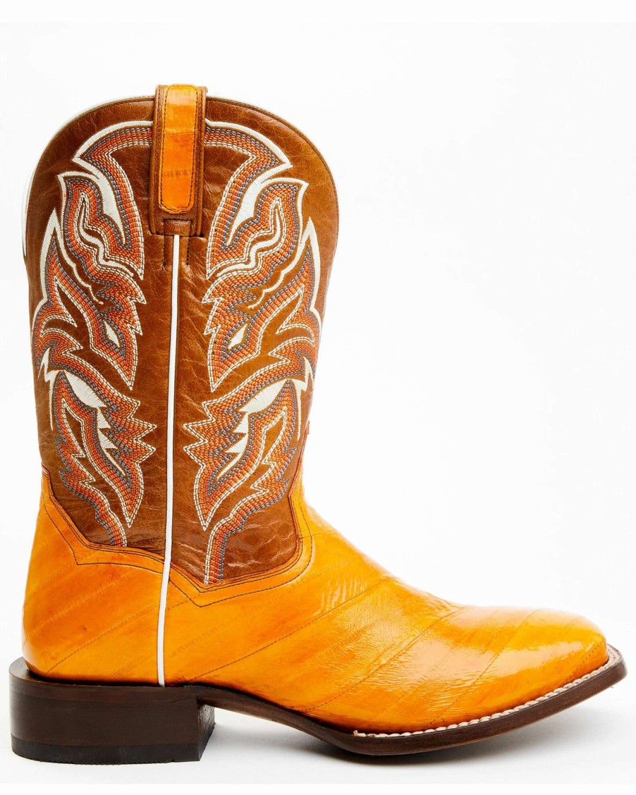 Boot * | Dan Post Men'S Buttercup Eel Exotic Western Boots Broad Square Toe