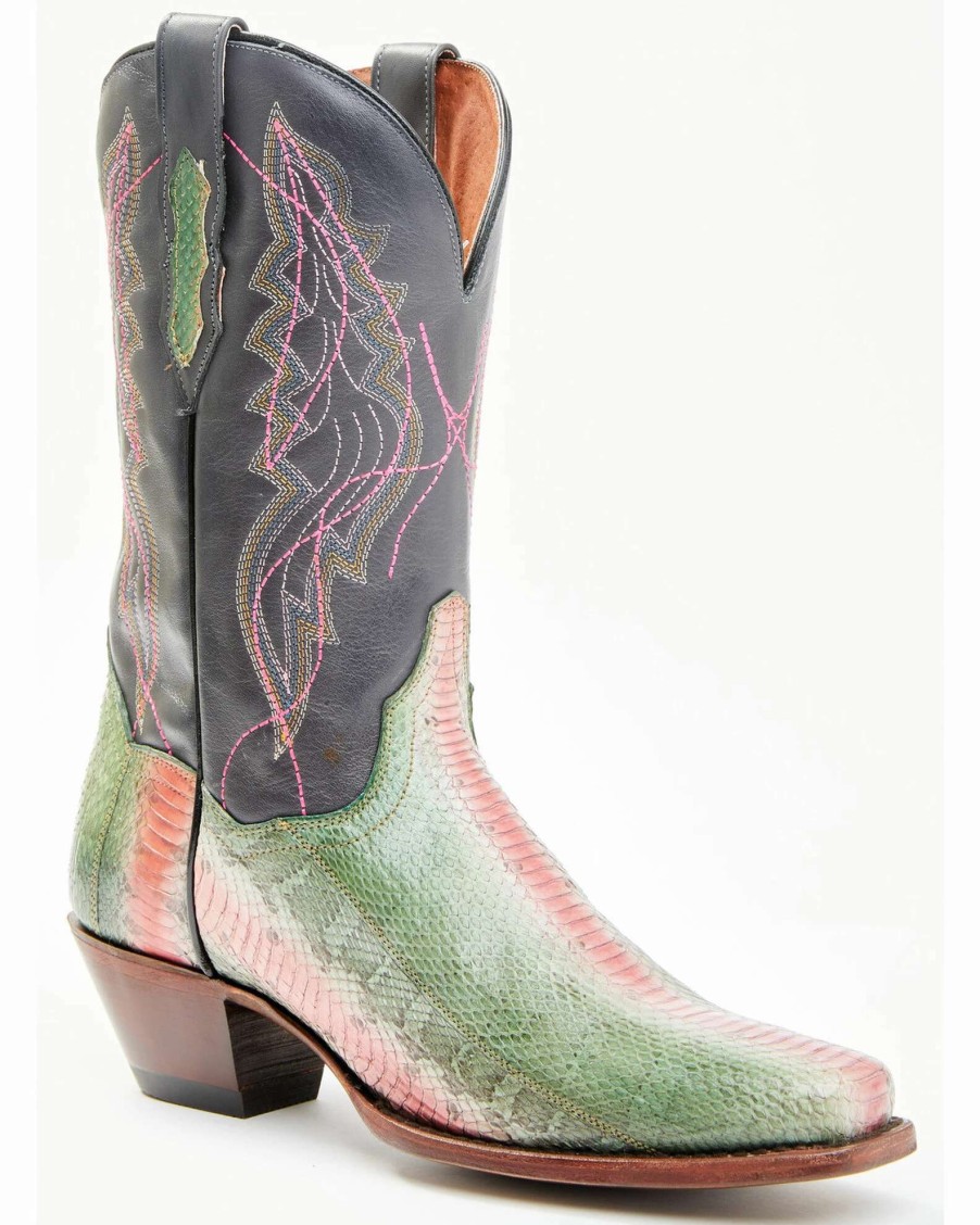 Boot * | Dan Post Women'S Exotic Watersnake Skin Western Boots Wide Square Toe