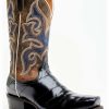 Boot * | Dan Post Men'S Eel Exotic Blue Western Boots Square Toe