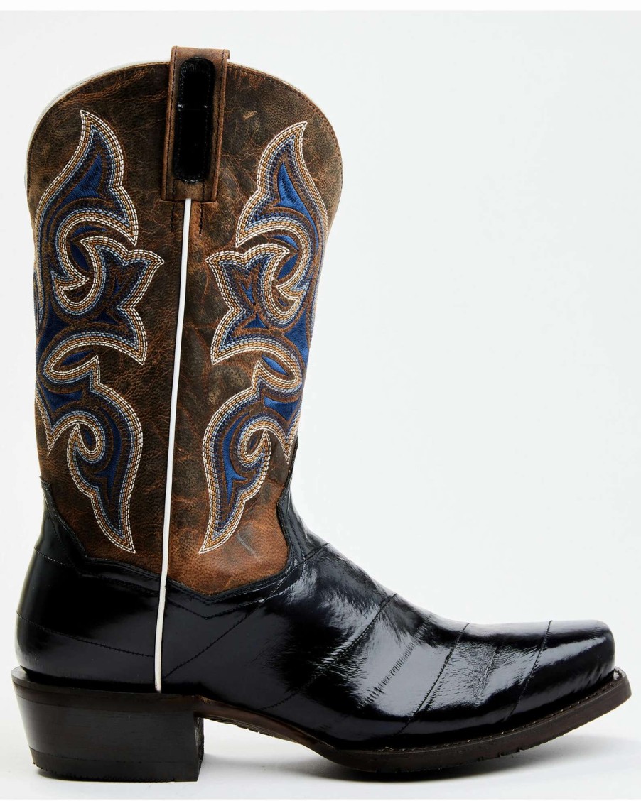 Boot * | Dan Post Men'S Eel Exotic Blue Western Boots Square Toe