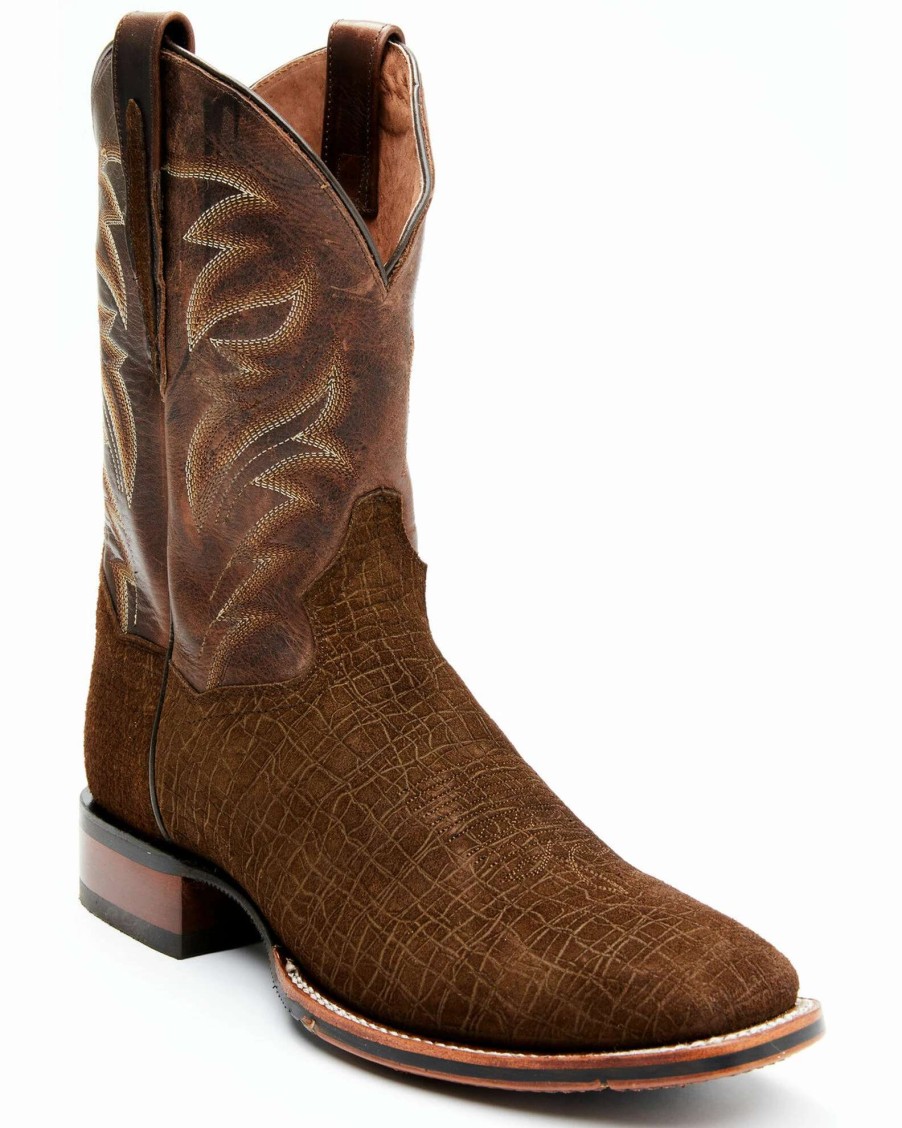 Boot * | Dan Post Men'S Hippo Print Western Boots Broad Square Toe