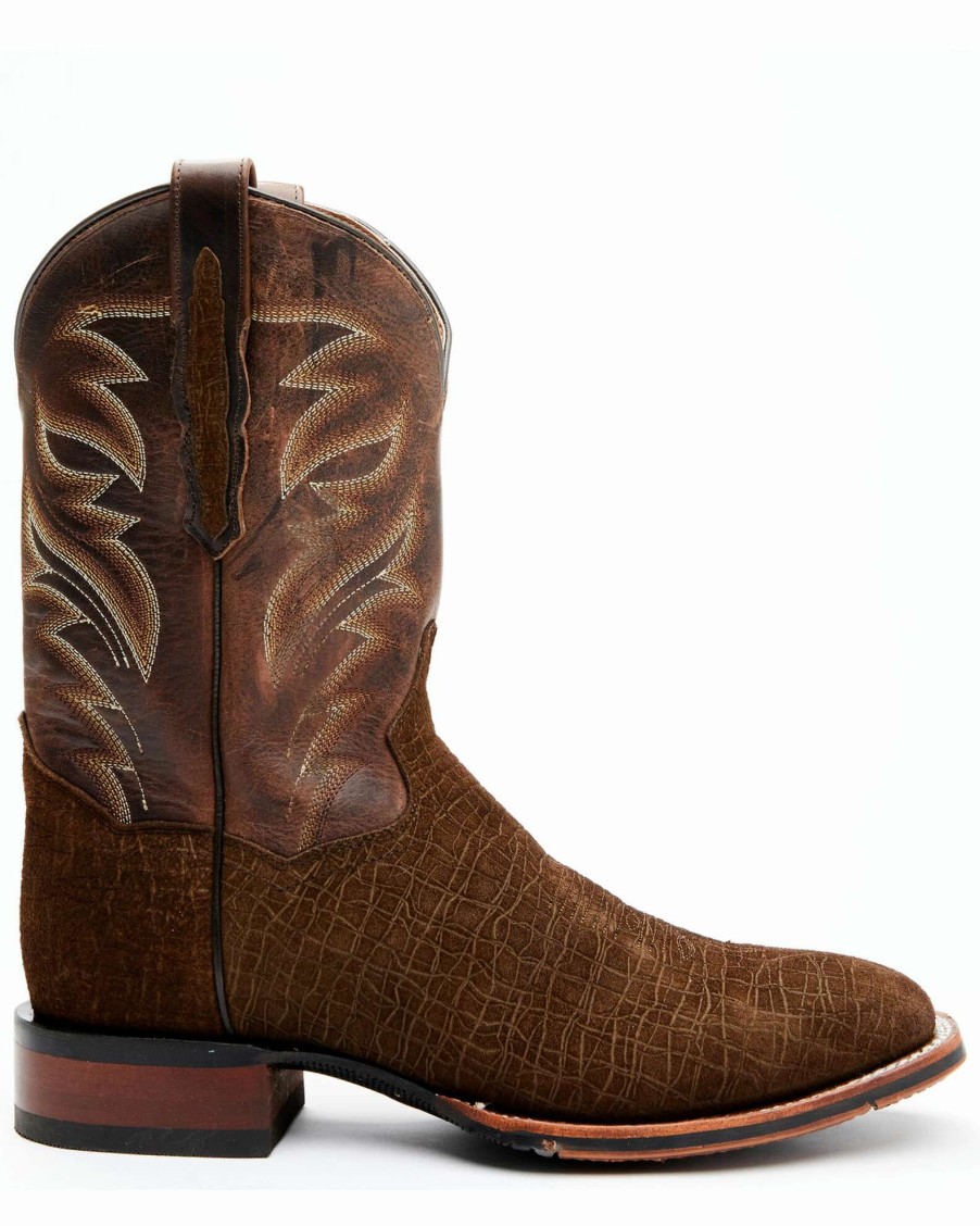 Boot * | Dan Post Men'S Hippo Print Western Boots Broad Square Toe