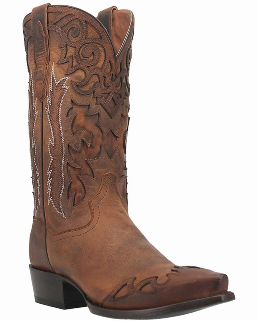 Boot * | Dan Post Men'S Denton All-Over Overlay Western Boots Snip Toe