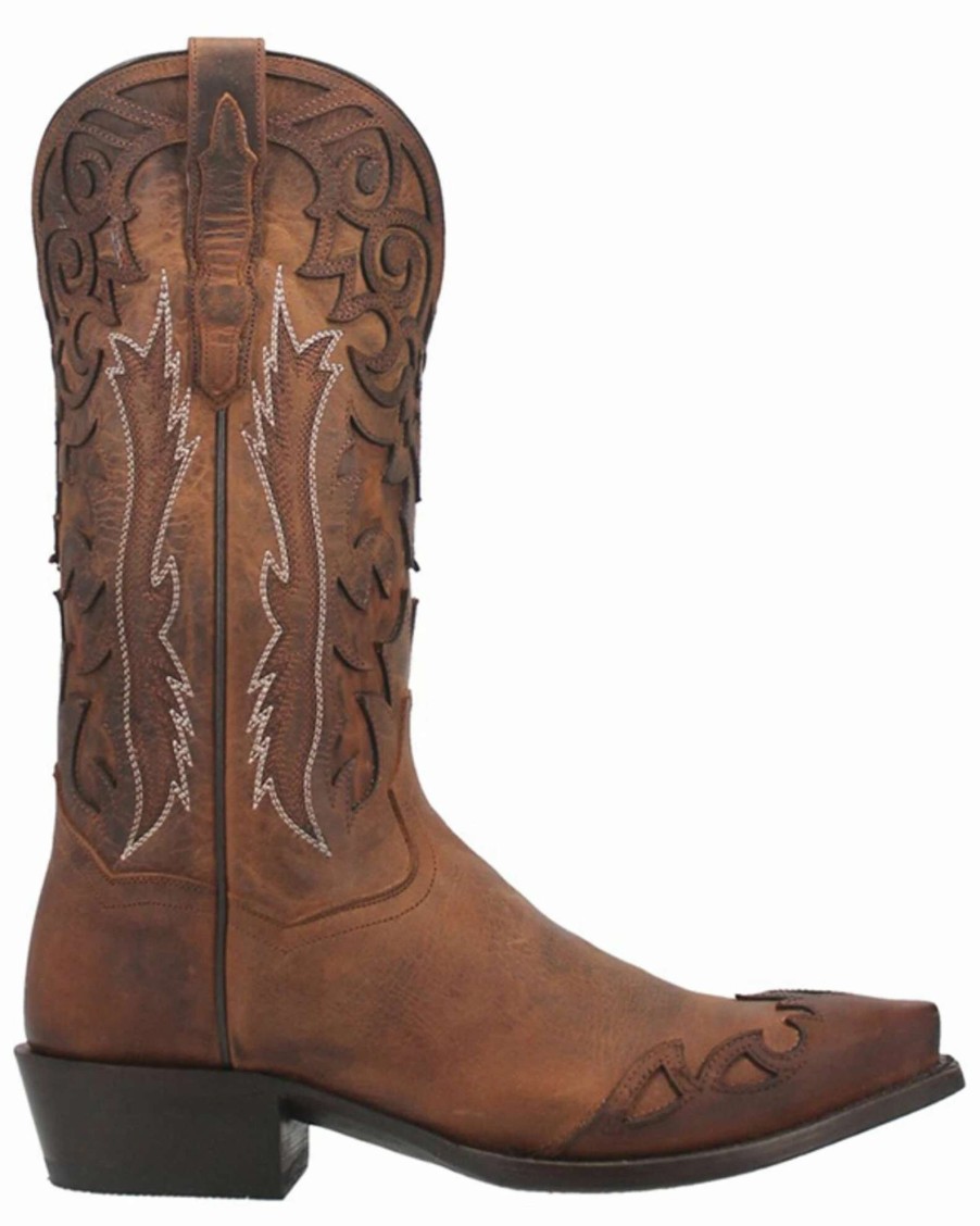 Boot * | Dan Post Men'S Denton All-Over Overlay Western Boots Snip Toe