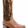 Boot * | Dan Post Men'S Brown Caiman Belly Western Boots Square Toe Tan