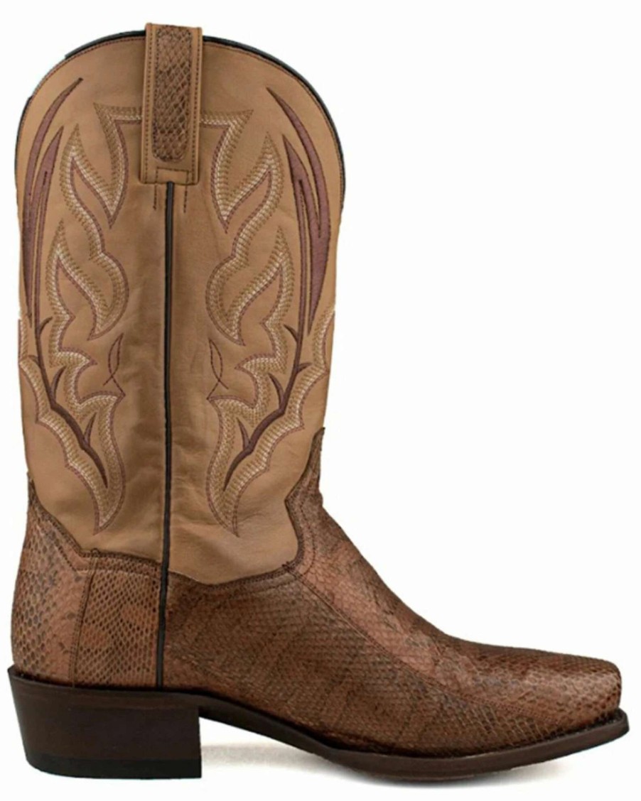 Boot * | Dan Post Men'S Exotic Snake Skin Leather Western Boots Round Toe