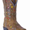 Boot * | Dan Post Youth Girls' Starlett Leather Boots Square Toe Brown