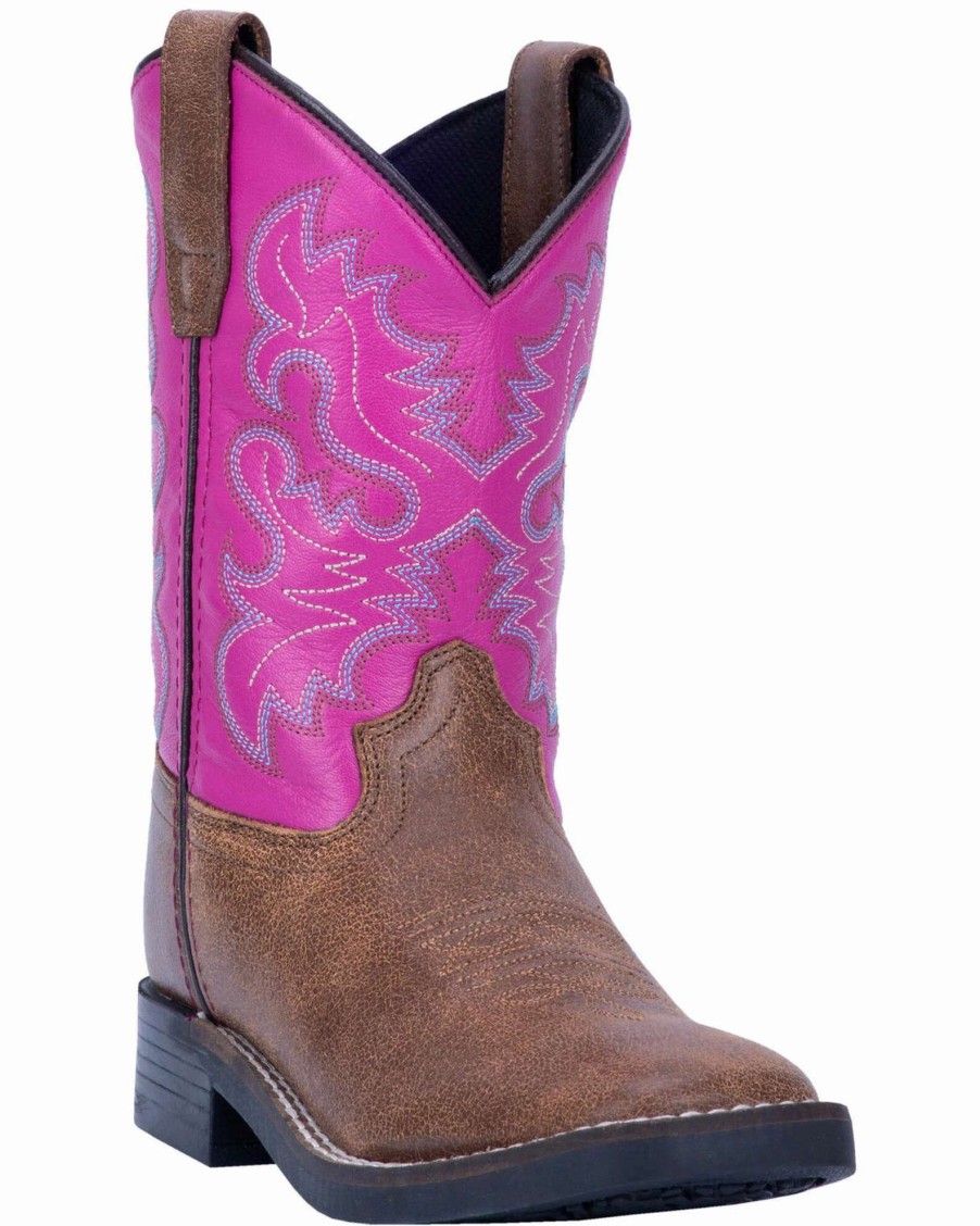 Boot * | Dan Post Girls' 9 Punky Western Boots Wide Square Toe