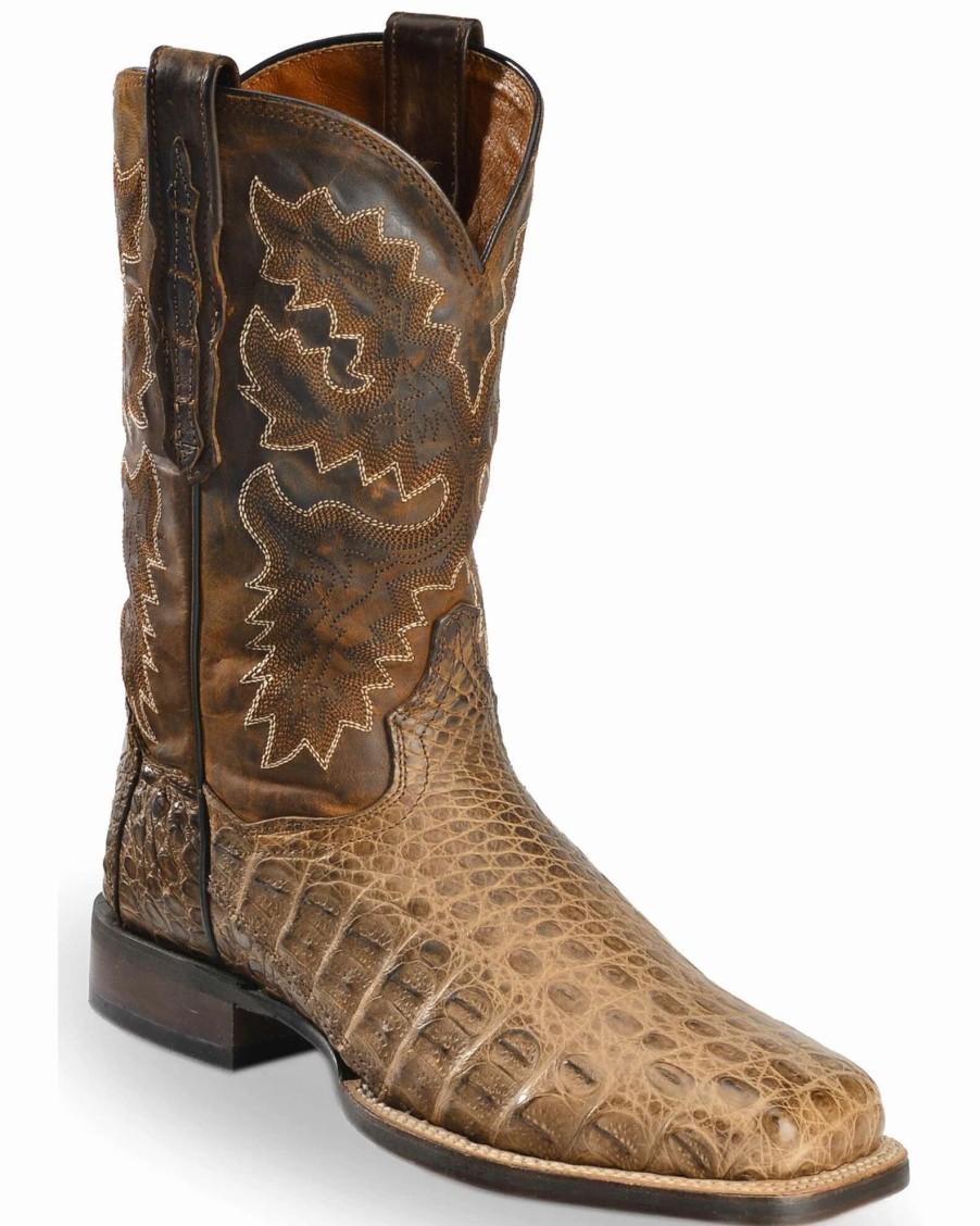 Boot * | Dan Post Denver Flank Caiman Cowboy Boots Square Toe For Men'S Bay Apache