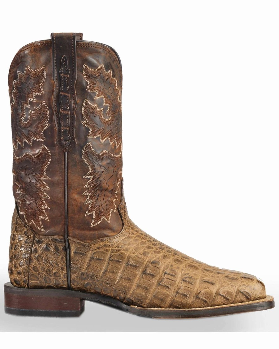 Boot * | Dan Post Denver Flank Caiman Cowboy Boots Square Toe For Men'S Bay Apache