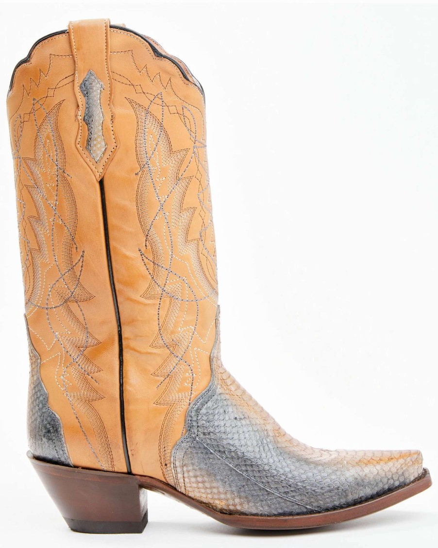 Boot * | Dan Post Women'S Zacatecas Exotic Watersnake Western Boots Snip Toe