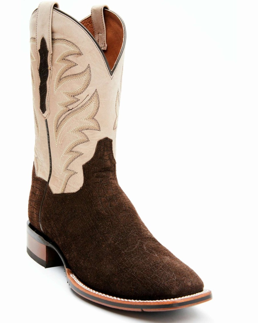 Boot * | Dan Post Men'S Hippo Print Western Boots Broad Square Toe