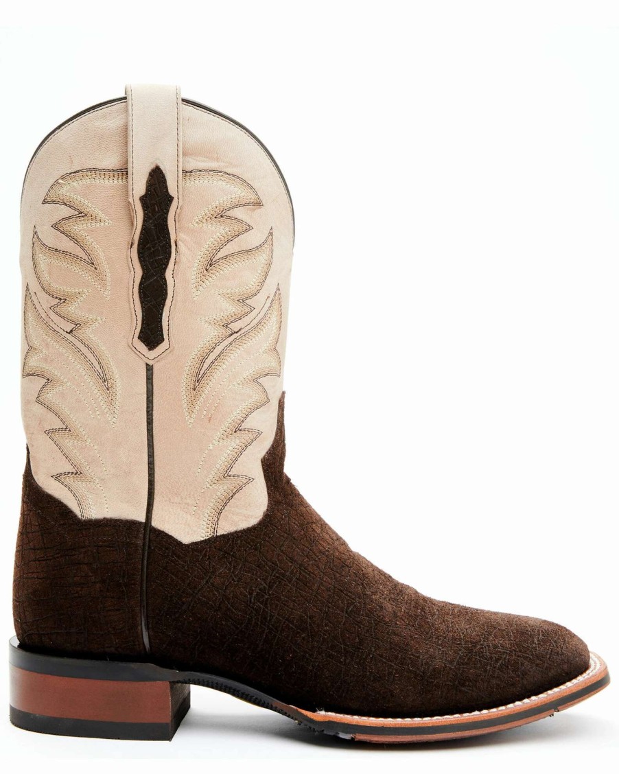 Boot * | Dan Post Men'S Hippo Print Western Boots Broad Square Toe