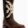 Boot * | Dan Post Women'S Sure Shot Embroidered Overlay Western Leather Boots Broad Square Toe