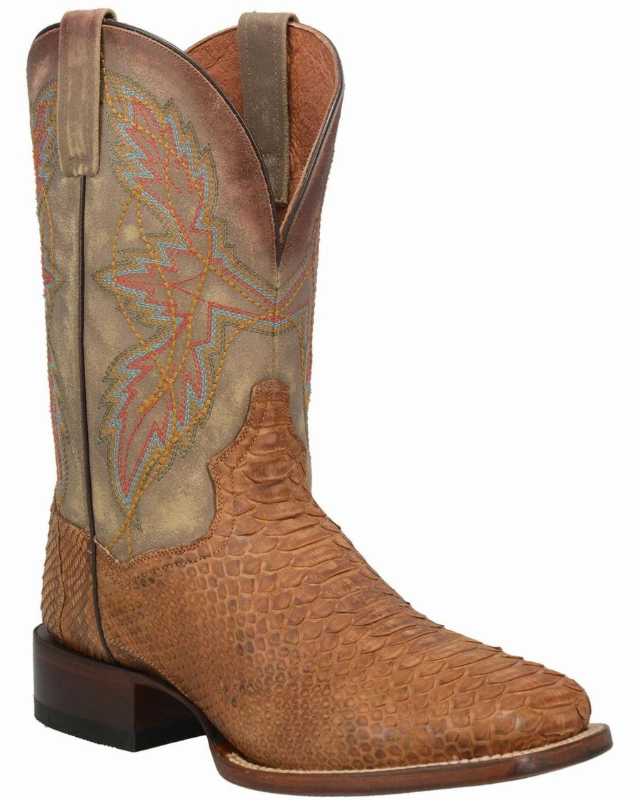 Boot * | Dan Post Men'S Dry Gulch Python Exotic Boots Wide Square Toe