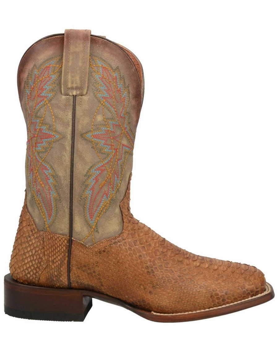 Boot * | Dan Post Men'S Dry Gulch Python Exotic Boots Wide Square Toe