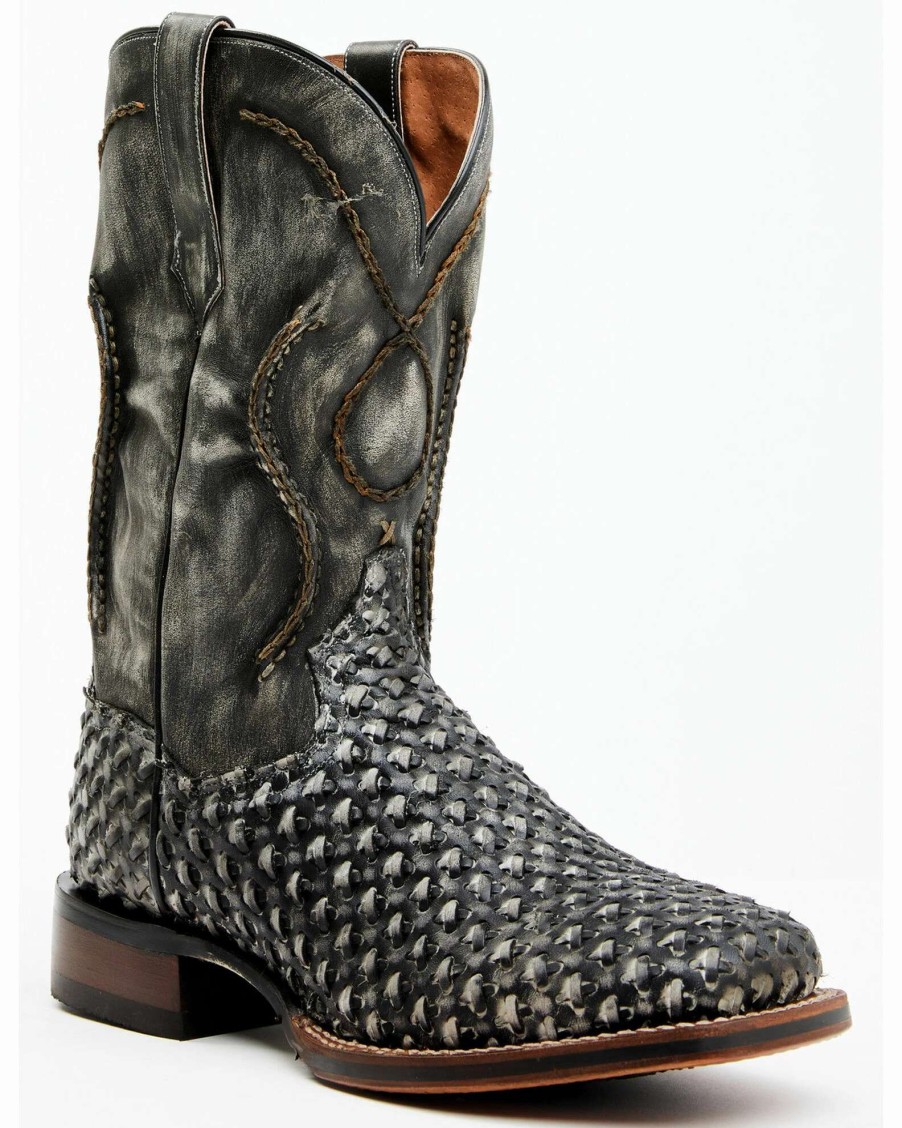 Boot * | Dan Post Men'S Stanley Basket Weave Western Boots Broad Square Toe